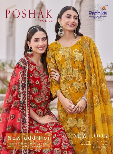 Poshak Vol 1 By Radhika Cotton Printed Readymade Suits Wholesale Suppliers In India
